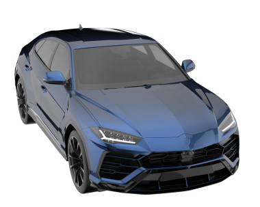 Siyah arka planda modern bir araba. 3d oluşturma