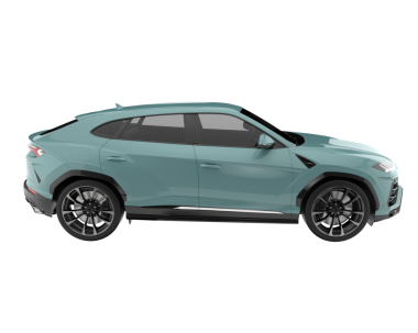 Modern araba beyaz arka planda izole edilmiş. 3d oluşturma