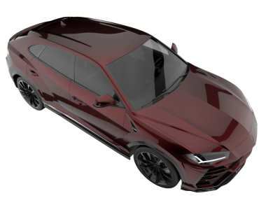 Siyah arka planda modern bir araba. 3 Boyutlu Hazırlama