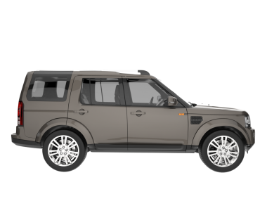beyaz arkaplanda modern SUv