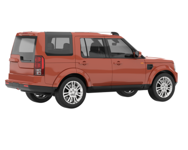 Modern kırmızı SUV beyaz arka planda izole edildi. 3d oluşturma.