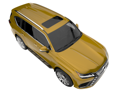 Modern lüks araba siyah arka planda izole edilmiş. 3d illüstrasyon.