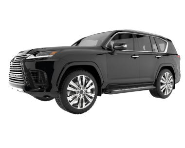 Beyaz arka plan üzerinde lüks suv