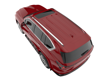 Beyaz arka planda modern bir araba. 3d illüstrasyon