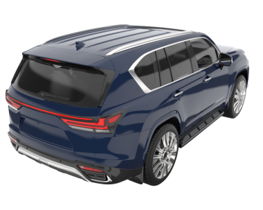 Lüks SUV arka planda izole edilmiş. 3d illüstrasyon - oluşturma