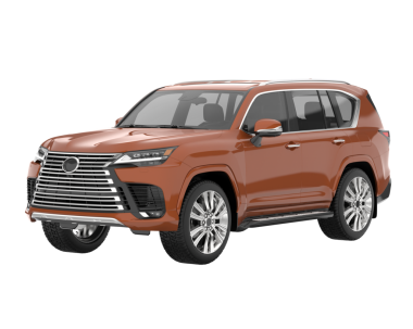 Modern lüks SUV beyaz arka planda izole edilmiş. 3d oluşturma