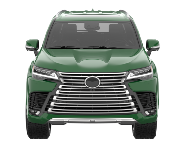 yeşil araba modern şehir manzarası. yüksek kaliteli resimleme