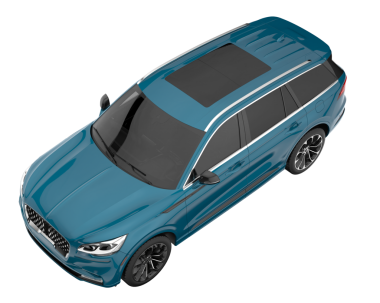 Siyah arka planda gerçekçi modern bir araba..