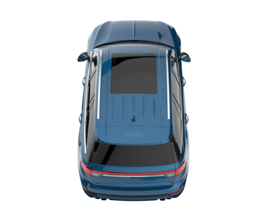 Modern araba arka planda izole edilmiş. 3D görüntüleme - illüstrasyon