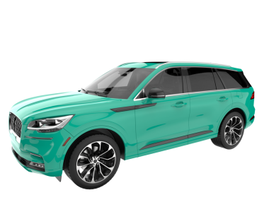 Beyaz arka planda izole edilmiş gerçekçi bir araba. 3d illüstrasyon