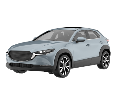 Beyaz arka planda modern bir araba. 3d oluşturma