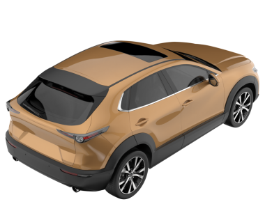 Beyaz arka planda modern lüks bir araba. 3 Boyutlu Hazırlama