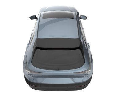 Beyaz arka planda izole edilmiş beyaz elektrikli bir arabanın 3 boyutlu görüntüsü