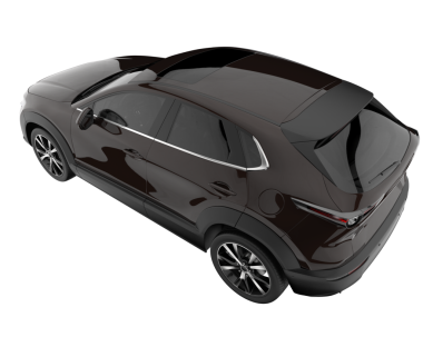 Yansıtıcı - daha az genel bir SUV aracının beyaz arkaplanda 3 boyutlu görüntülenmesi