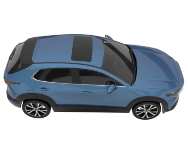 Beyaz arka planda modern lüks bir araba. 3d oluşturma