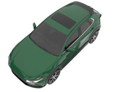 yeşil spor araba siyah arkaplanda izole edildi