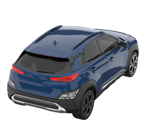 araba modern SUV siyah arka planda 3D görüntüleme