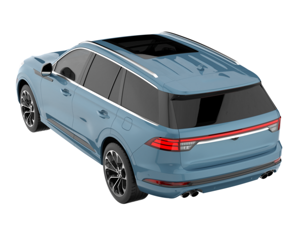 Lüks modern araba arka planda izole edilmiş. 3d oluşturma