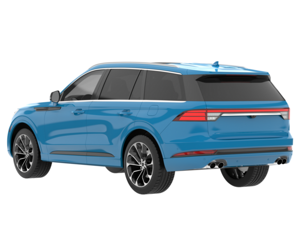 Modern araba beyazda izole edilmiş. 3 Boyutlu Hazırlama