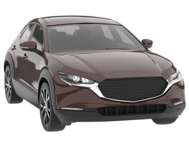 Modern araba beyaz arka planda izole edilmiş. 3 boyutlu - 3 boyutlu.