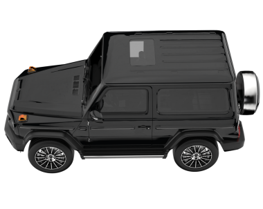 Beyaz arka planda modern siyah araba. 3d illüstrasyon