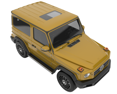 Modern araba arka planda izole edilmiş. 3d oluşturma.