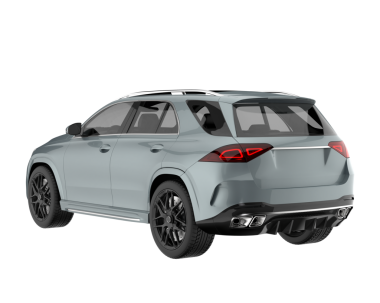 Gri arka planda modern SUV. 3d oluşturma