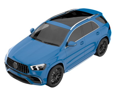 Gerçekçi bir araba. - Araba. Beyaz arkaplanda izole edilmiş vektör.