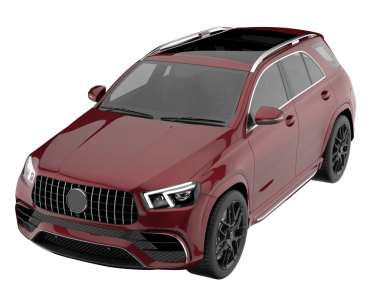 beyaz arka planda modern araba 3 boyutlu görüntüleme