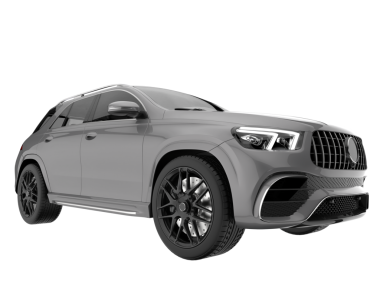 Siyah arka planda modern lüks bir araba. 3d oluşturma