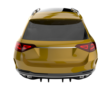 Gerçekçi bir araba. 3d illüstrasyon.