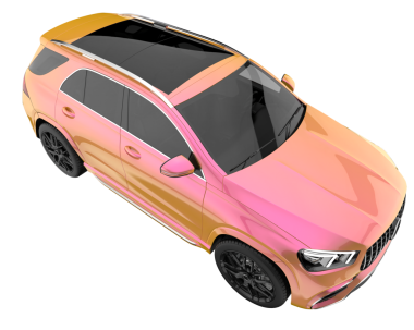 Bir markanın 3 boyutlu yorumlanması - daha az genel bir konsept araba beyaz üzerinde izole