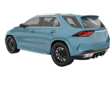 Modern araba beyazda izole edilmiş. 3d oluşturma