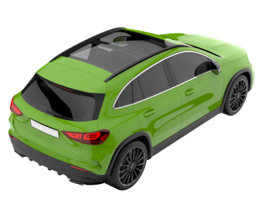 modern elektrikli araba beyaz arka planda izole edildi