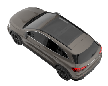 modern araba beyaz arka planda izole edildi. 3 boyutlu çizim - illüstrasyon