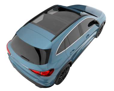 Araba arka planda izole. 3d illüstrasyon - cg canlandırma