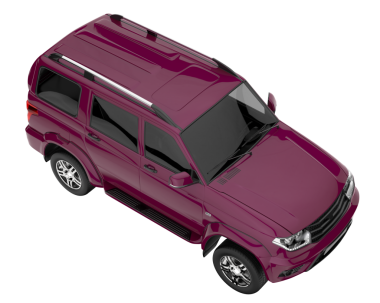 beyaz arkaplan üzerinde modern SUV