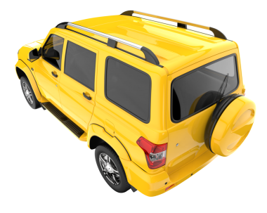 Sarı modern cip beyaz arkaplanda izole edildi