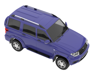 modern mavi SUV siyah gövdeli