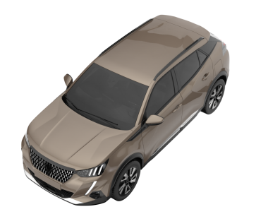 Beyaz arka planda modern bir araba. 3d oluşturma -