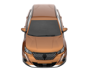 Modern araba beyazda izole edilmiş. 3D görüntüleme - illüstrasyon