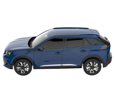 Arka planda izole edilmiş gerçekçi bir SUV aracı. 3D görüntüleme - illüstrasyon