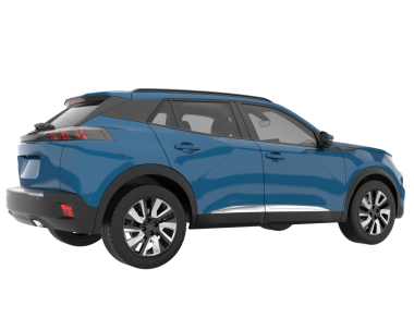 Beyaz arka planda modern bir araba. yan görünüm