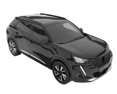 beyaz arkaplanda modern araba.