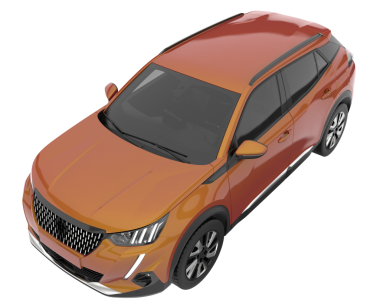 Gri arka planda kırmızı renkli gerçekçi bir araba.