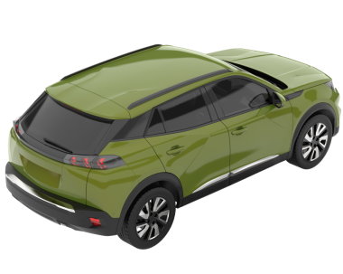 modern araba beyaz arka planda izole edildi. 3 boyutlu görüntüleme