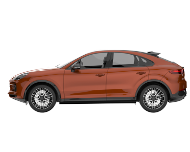 Modern SUV arabası beyaz arka planda izole edilmiş. 3D görüntüleme - illüstrasyon