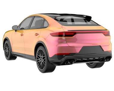 Modern lüks sedan araba. Beyaz arka planda bir araba. 3d oluşturma