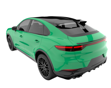 yeşil modern spor araba