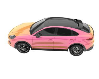 beyaz arka planda modern araba